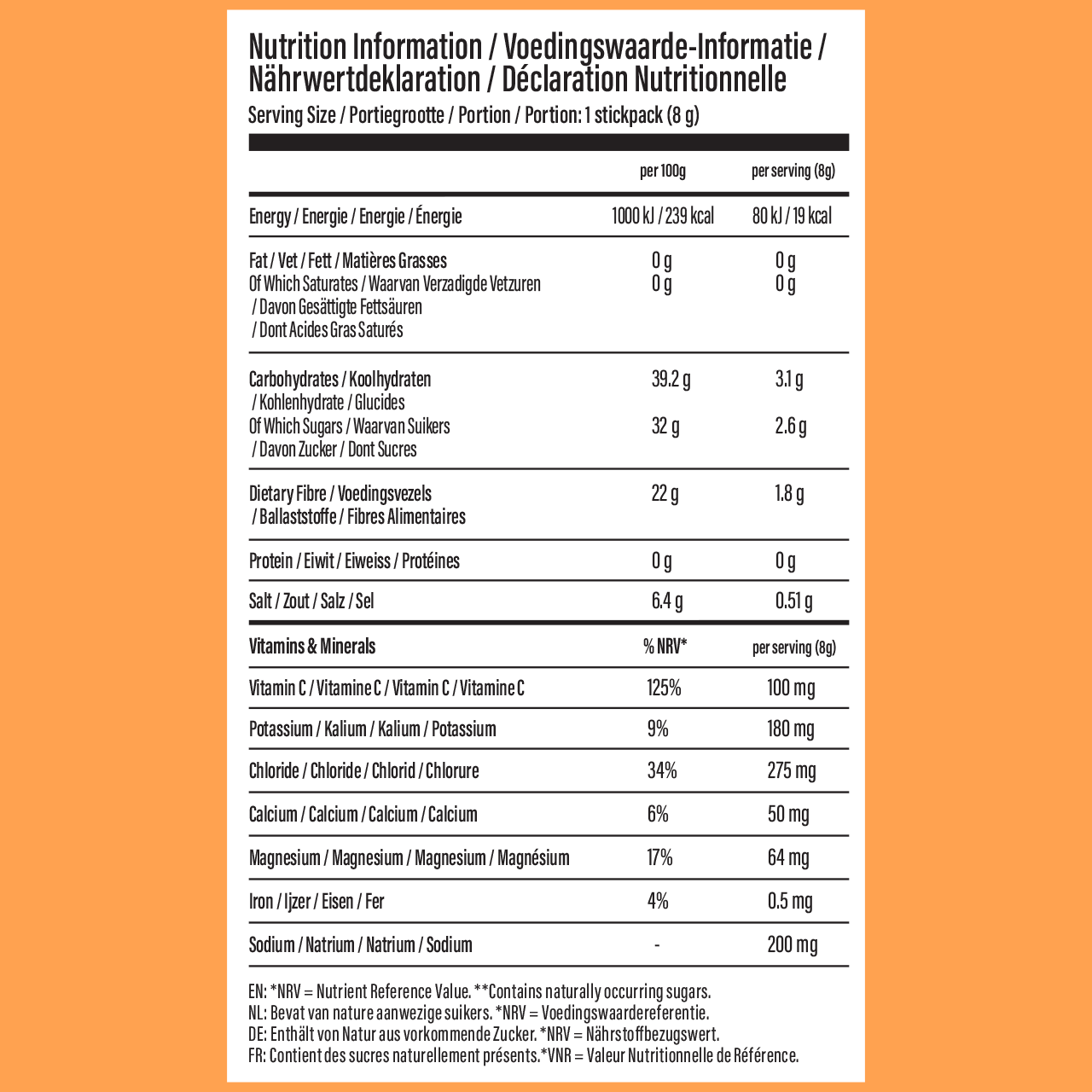 Healthclub Natural Electrolytes Powder (50 servings)
